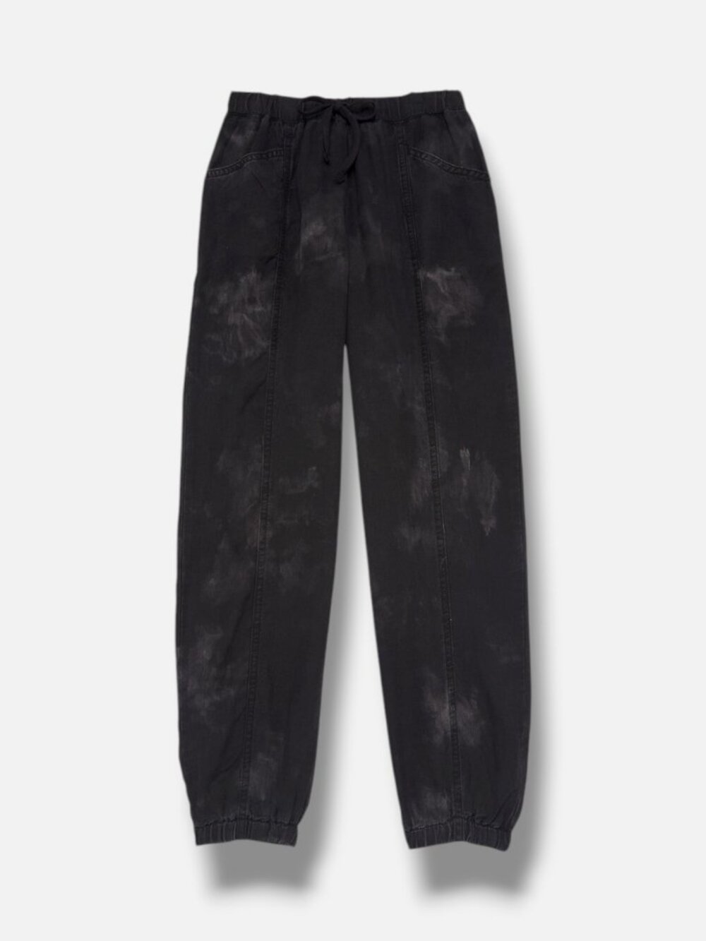 Bella Dahl Kids Girl's Black Dusty Cloud Drawstring Seamed Jogger Pants Size 8